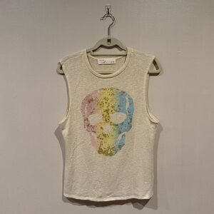 Vintage Havana Multicolor Skull Graphic Sleeveless Top